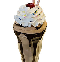 Chocolate Sprinkles CraziShake Parfait Fake Milkshake 10"x4"