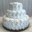 Thumbnail: Big Fat Three Tier White Rosette Fake Wedding Cake (13"x10")
