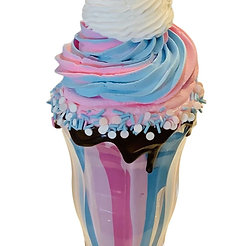 Cotton Candy CraziShake Parfait Fake Milkshake 10"x4"