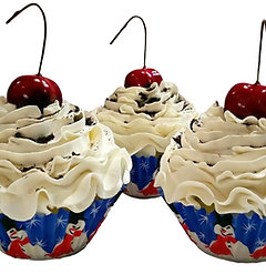 (3) Christmas Cookies & Cream Fake Cupcakes 3.5"x5"