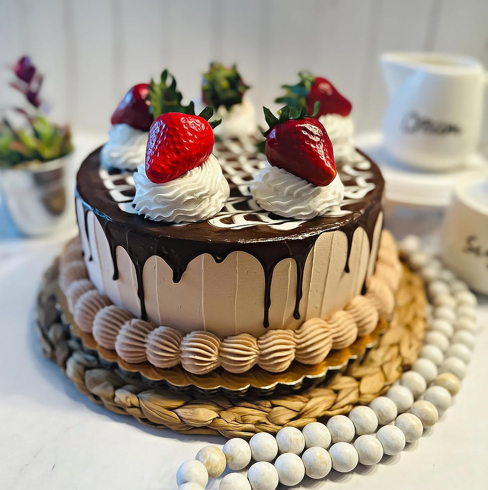 Thumbnail: Dezicakes Chocolate Swirl Strawberry Fake Cake