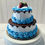 Thumbnail: Two Tier Blue Drizzle Fake Cake 9"x 8.5"