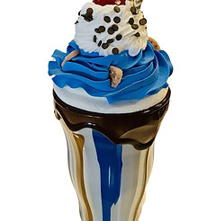 Blue Monster Cookie CraziShake Parfait Fake Milkshake 10"x4"