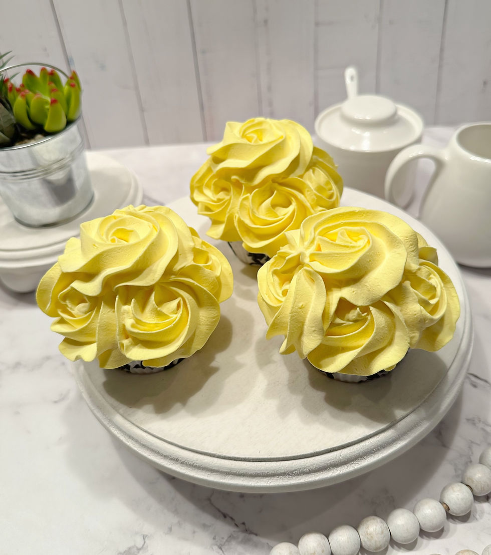 Thumbnail: Yellow Rosette Fake Cupcake