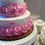 Thumbnail: Two Tier Pink & White w/Rosette Fake Cake (9"x6")