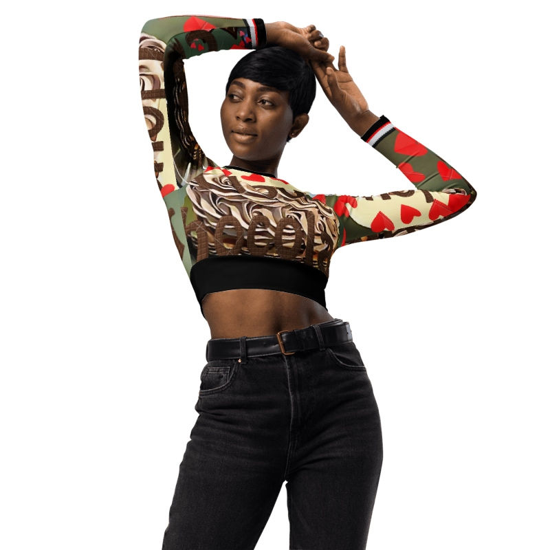 Thumbnail: Dezicakes Cake Cupcake Long Sleeve Crop Top