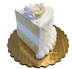 Pink Rose Wedding Fake Cake Slice (4"x 4")