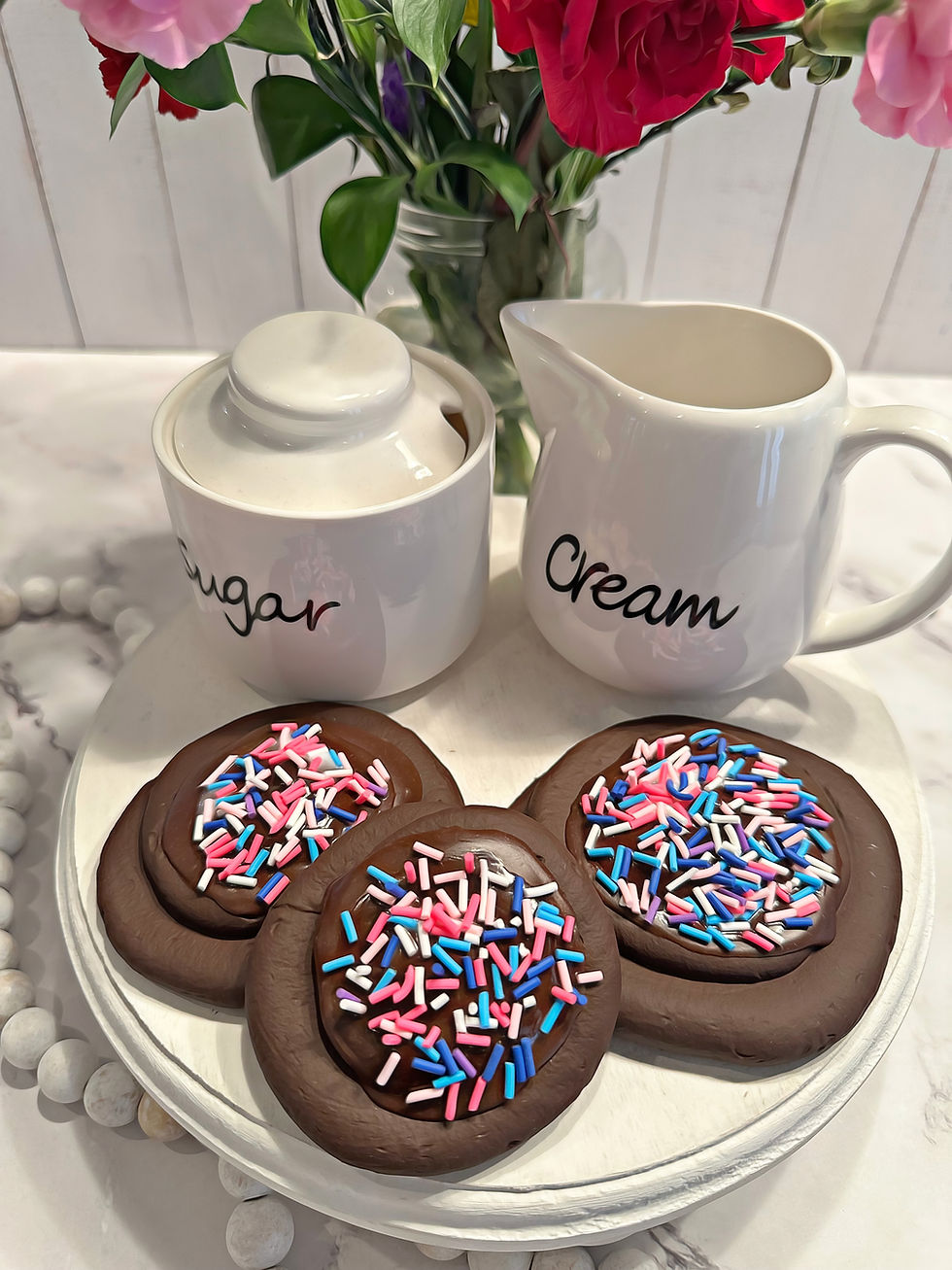 Thumbnail: Fake Chocolate Frosted Cookie w/ Sprinkles  3"