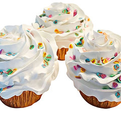 (3) Love Notes Valentine Fake Cupcakes 3.5"x3.5"