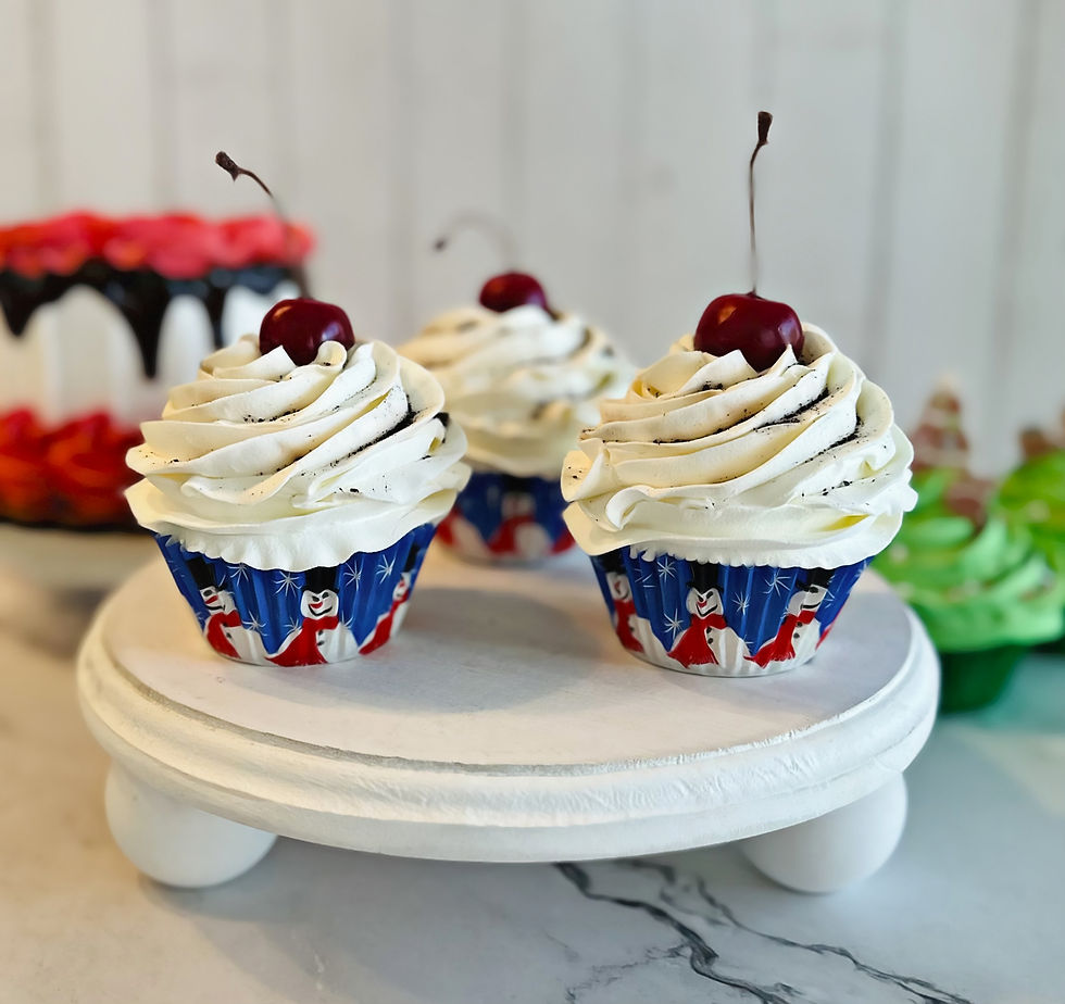 Thumbnail: (3) Christmas Cookies & Cream Fake Cupcakes 3.5"x5"