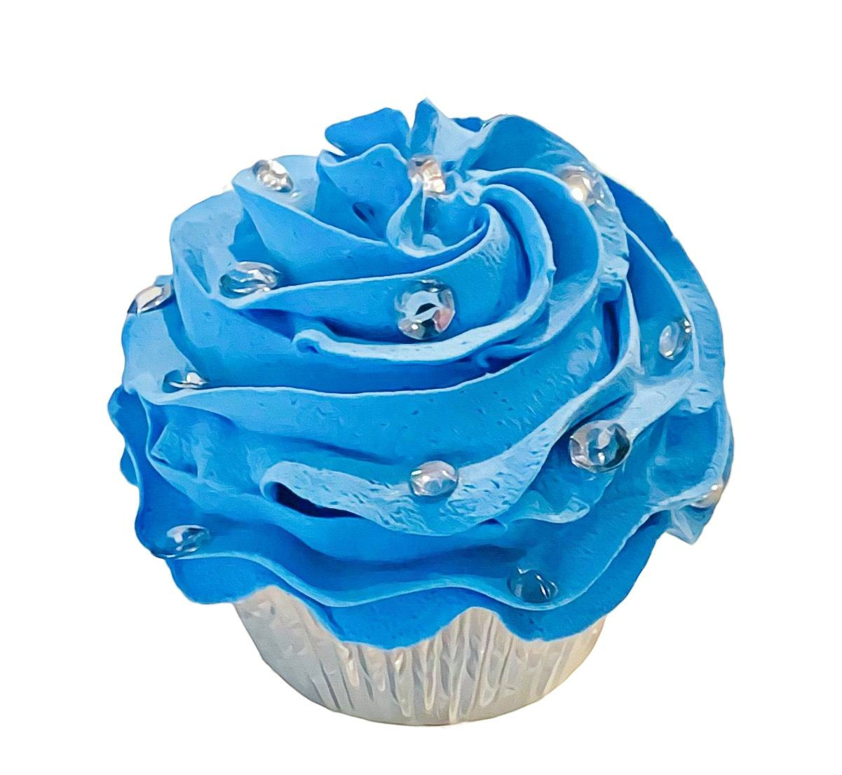 Blue Bling Fake Cupcake