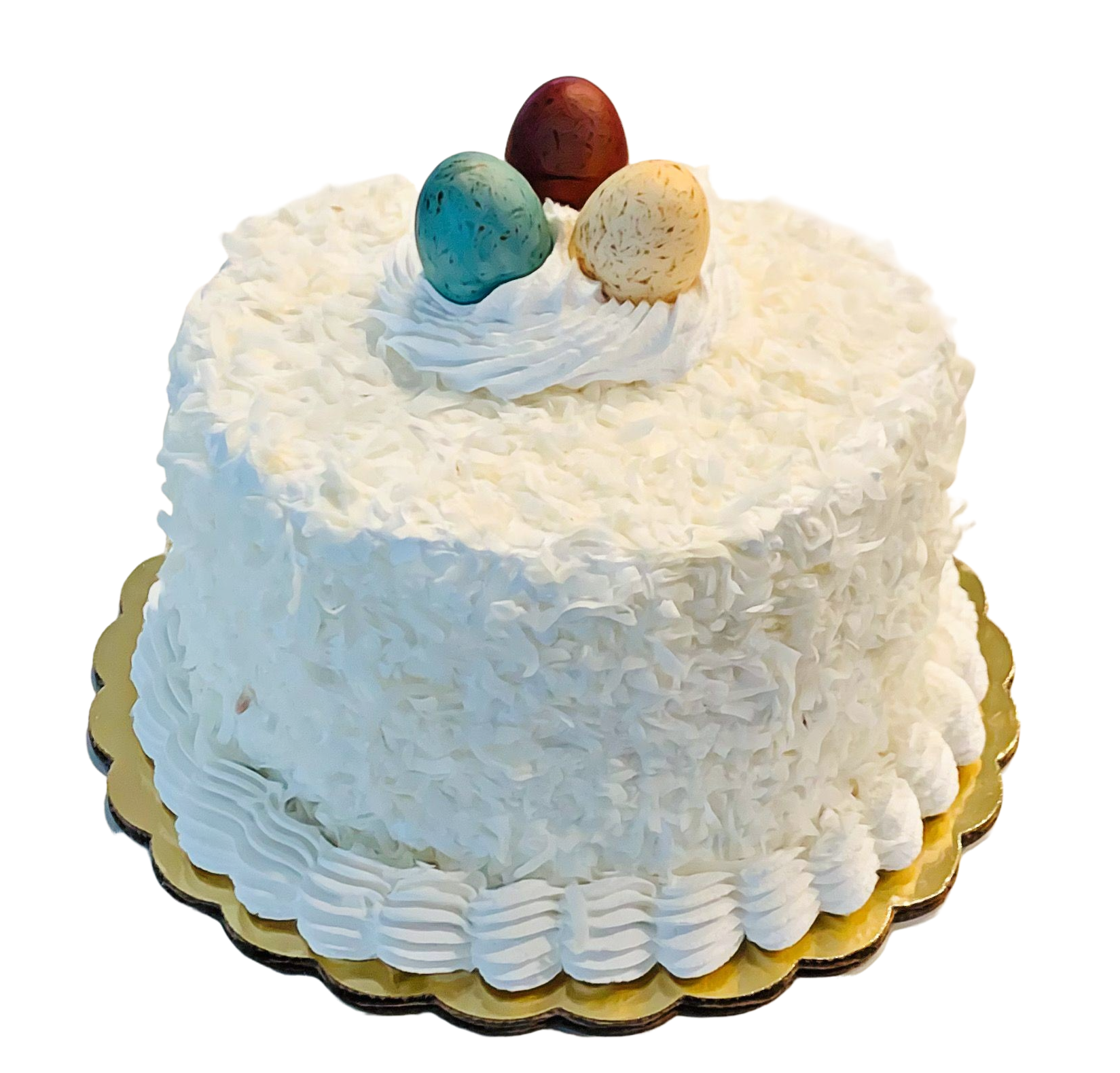 Dezicakes Fake Cake Easter Coconut Cake with Eggs