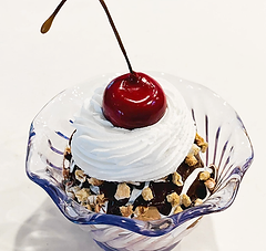 Rocky Road Fake Ice Cream Sundae 3.5"x4.5"