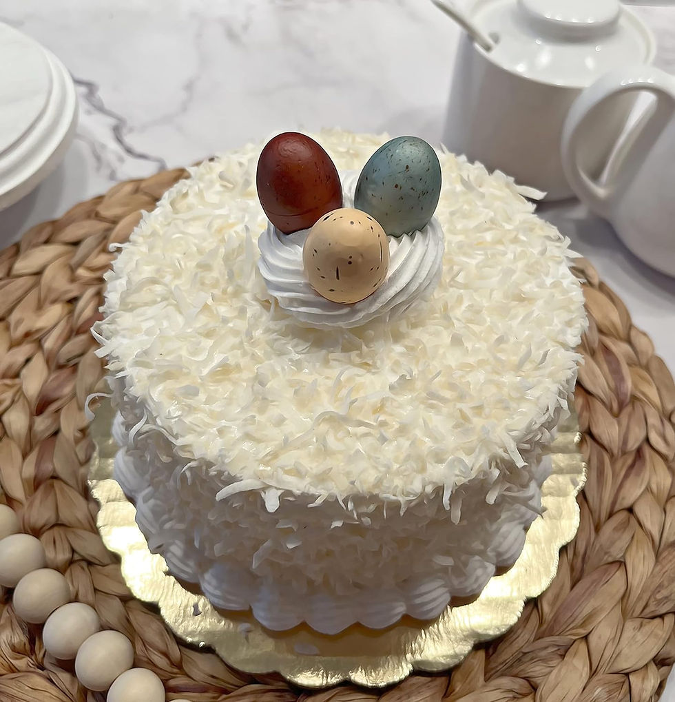 Thumbnail: Dezicakes Fake Cake Easter Coconut Cake with Eggs