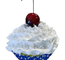 White Coconut Fake Cupcake