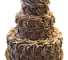 Three Tier Chocolate Rosette Fake Cake (9"x10")