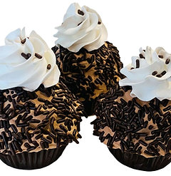 (3) Cappucino Chocolate Sprinkles Fake Cupcakes 3.5"x4.5"