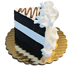 Vanilla Chocolate Drizzle Fake Cake Slice (4"x4")