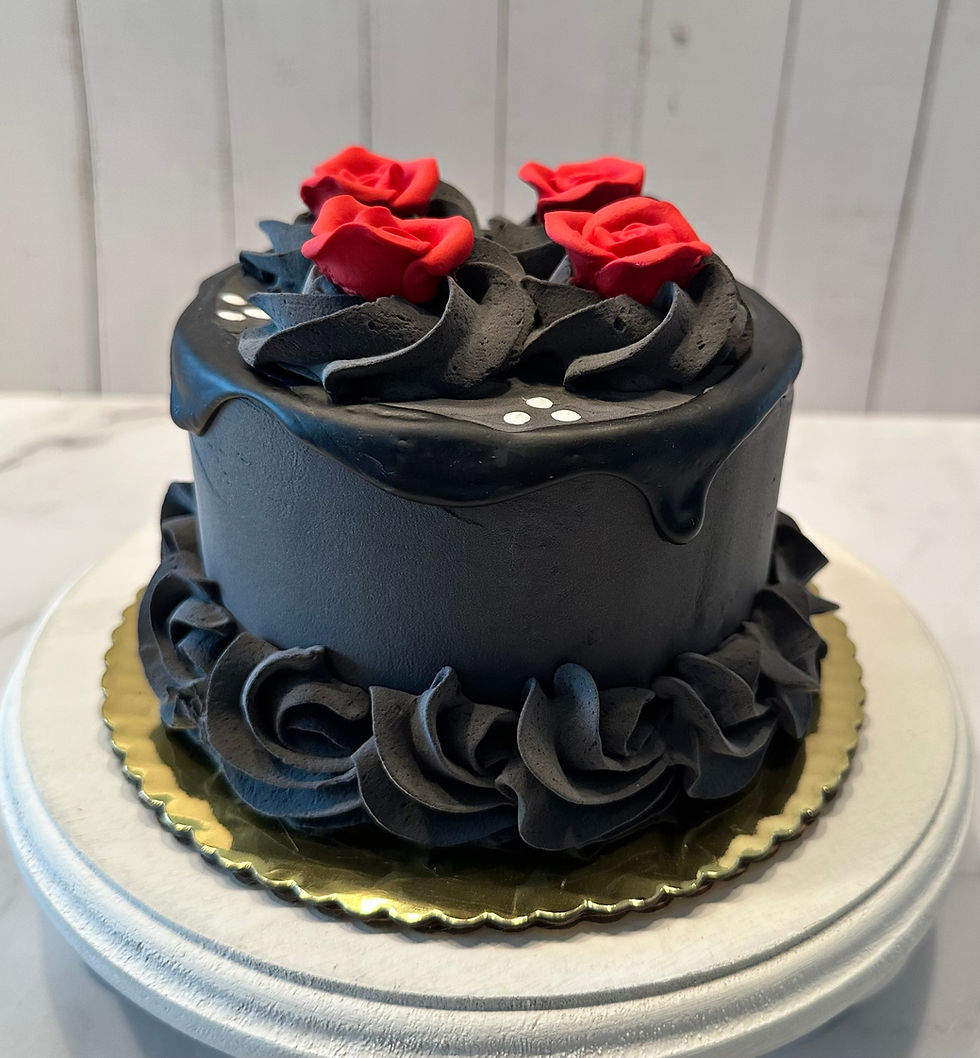 Thumbnail: Dezicakes  Fake Cake Black Cake with Red Roses