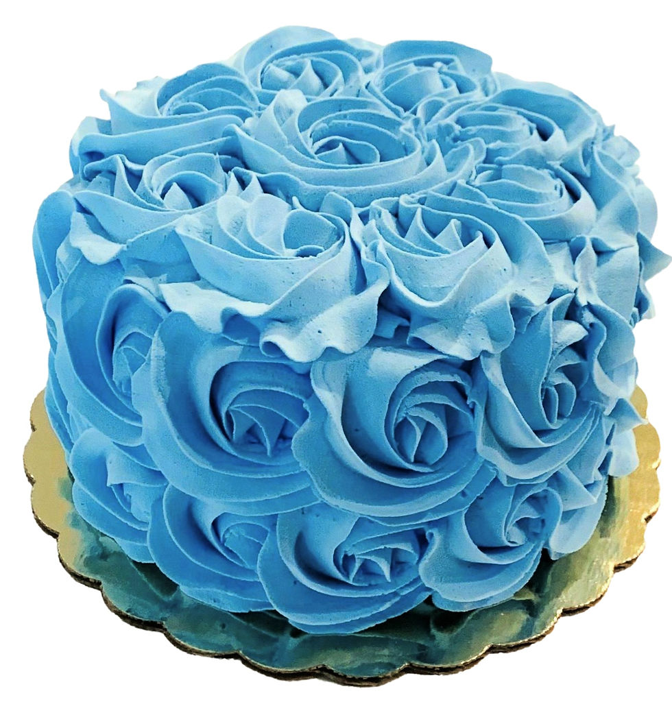 Dezicakes Fake Cake Blue Rosette Cake
