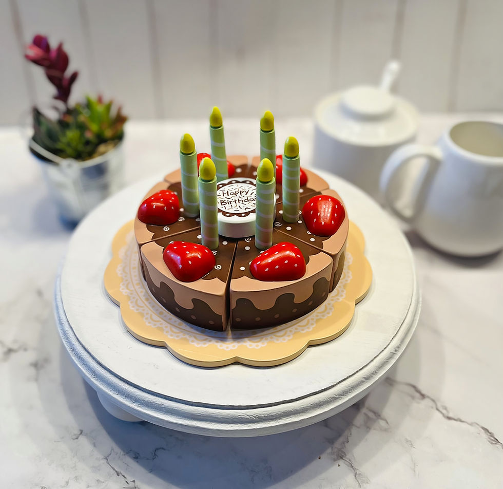 Thumbnail: Dezicakes Wood Chocolate Strawberry Toy Cake
