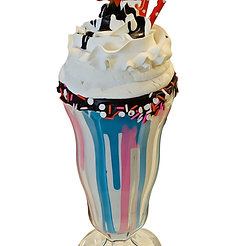 Happy Birthday CraziShake Parfait Fake Milkshake 10"x4"
