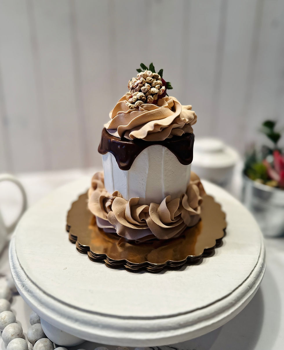 Thumbnail: Dezicakes Mini Fake Cake Chocolate Vanilla Cake with Strawberry