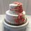Thumbnail: Two Tier Peach  Fake Wedding Cake (9"x7" high)