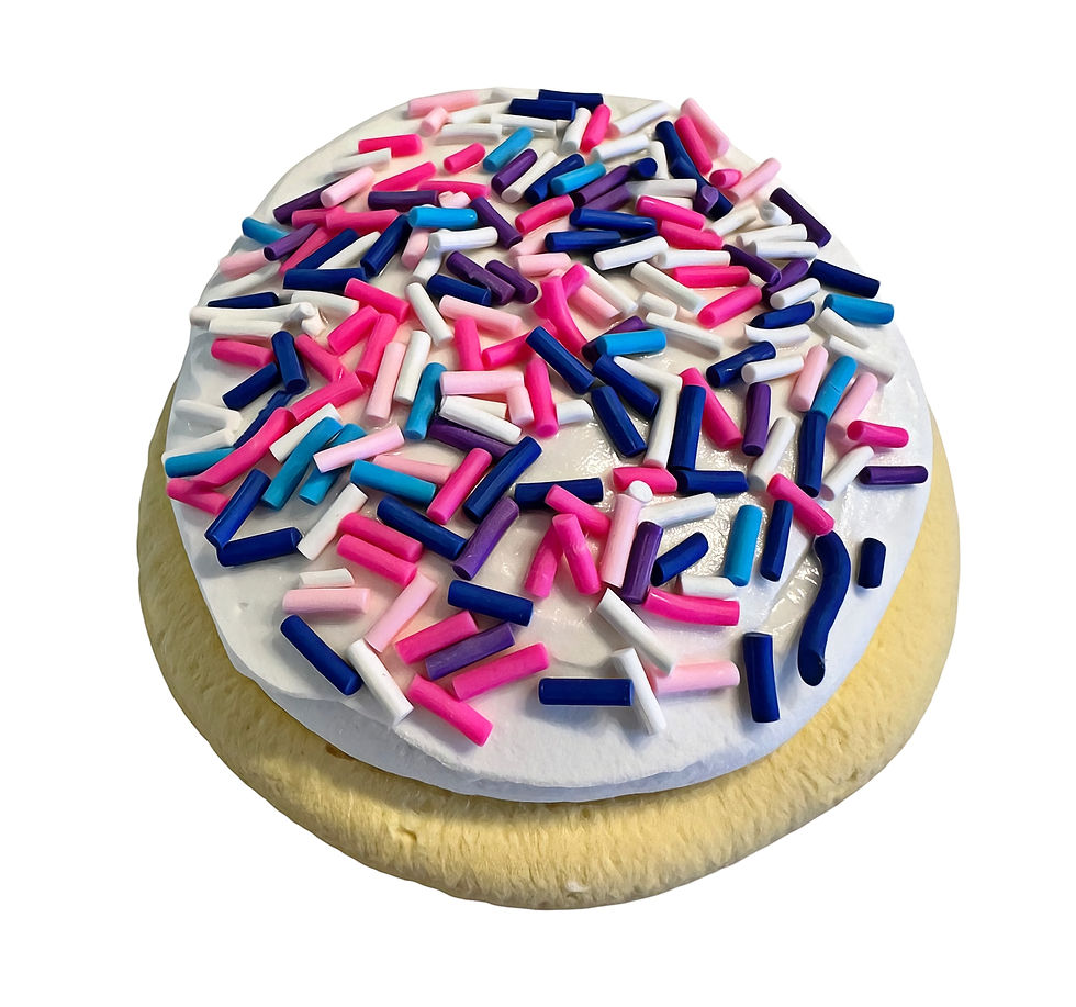 Thumbnail: Fake Frosted Cookie w/ Rainbow Sprinkles  3"