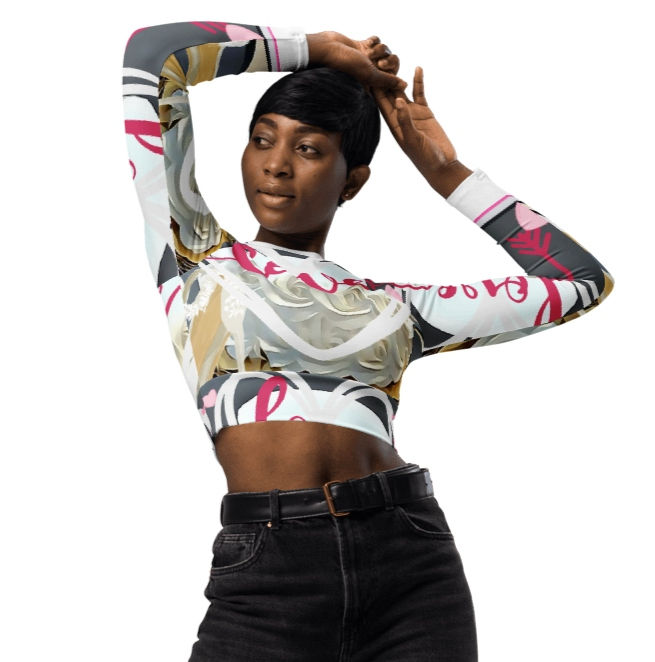Thumbnail: Dezicakes Cake Inspired Long Sleeve Crop Top