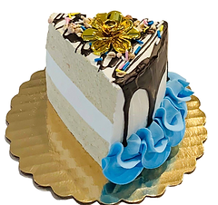 Birthday Cake w/ Candle Holder Fake Cake Slice (4"x4")