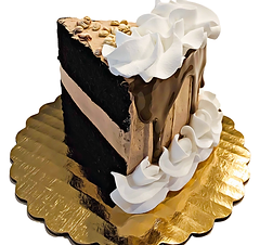 Chocolate Drizzle Fake Cake Slice (4"x4")