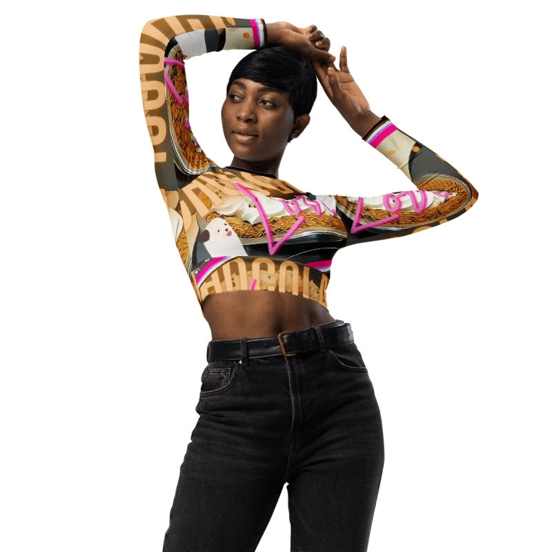 Thumbnail: Dezicakes Cake Cupcake Long Sleeve Crop Top