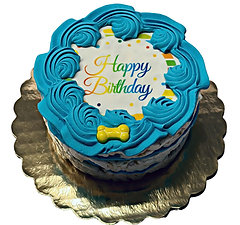 Blue Shiba Big Dog Birthday Cake 4" x 2.5