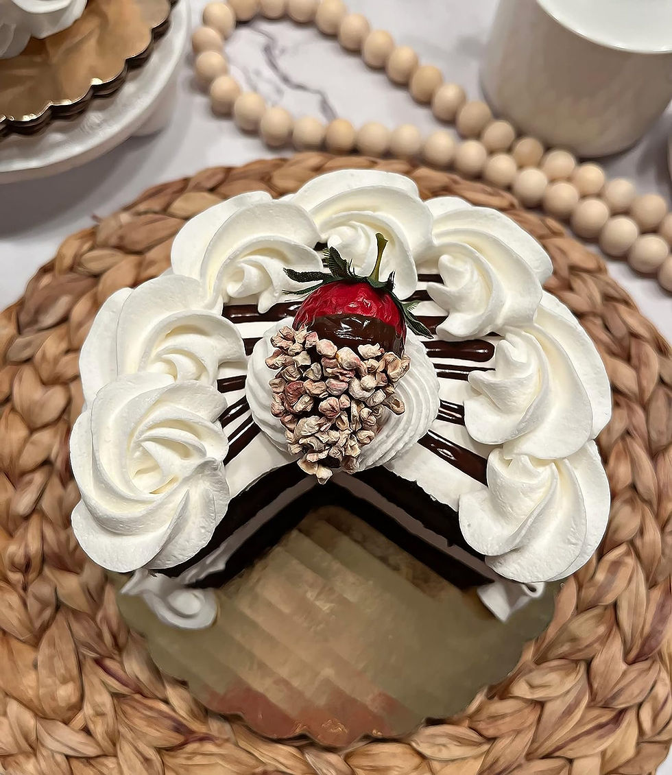Thumbnail: Dezicakes Fake Cake Sliced Vanilla Chocolate Cake