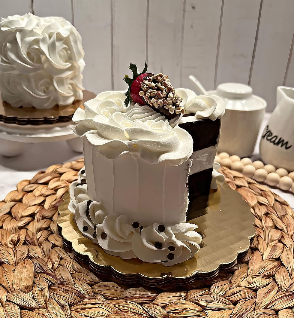 Thumbnail: Dezicakes Fake Cake Sliced Vanilla Chocolate Cake