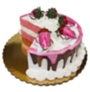 Dezicakes Pink Velvet Strawberry Fake Cake