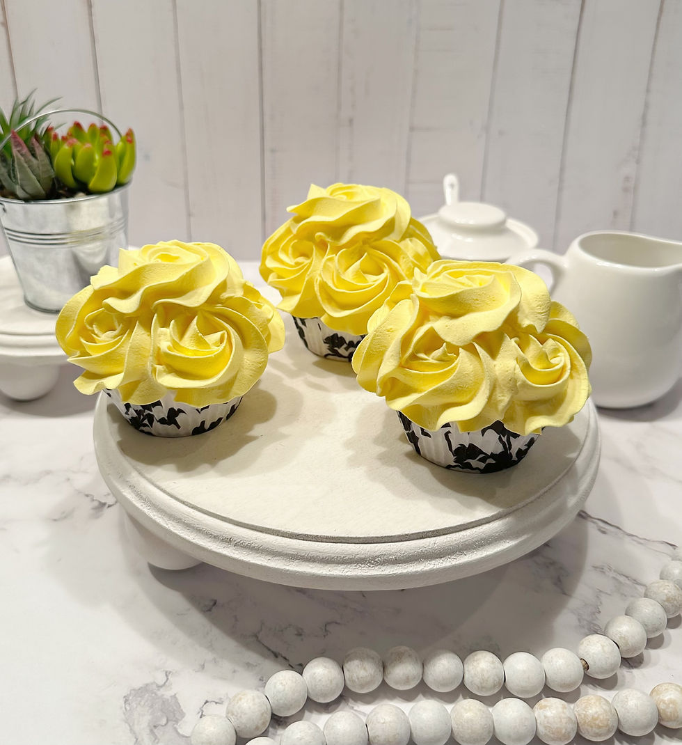 Thumbnail: Yellow Rosette Fake Cupcake