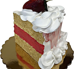 Strawberry Shortcake Fake Cake Slice (4"x5")