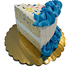 Blue Sprinkle Birthday Fake Cake Slice (4"x4")