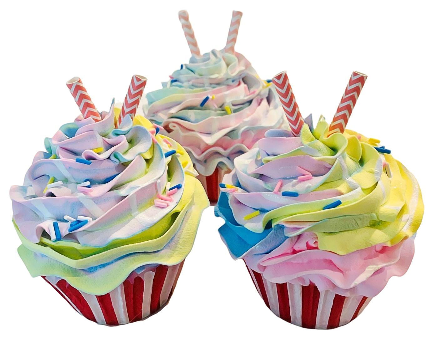 (3) Lucky Charms Fake Cupcakes 3.5"x4.5"