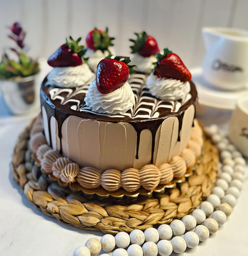 Thumbnail: Dezicakes Chocolate Swirl Strawberry Fake Cake