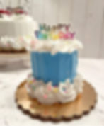 Thumbnail: Dezicakes Mini Fake Cake Blue Confetti Birthday Cake