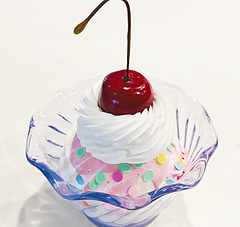 Birthday Cake Fake Ice Cream Sundae 3.5"x4.5"