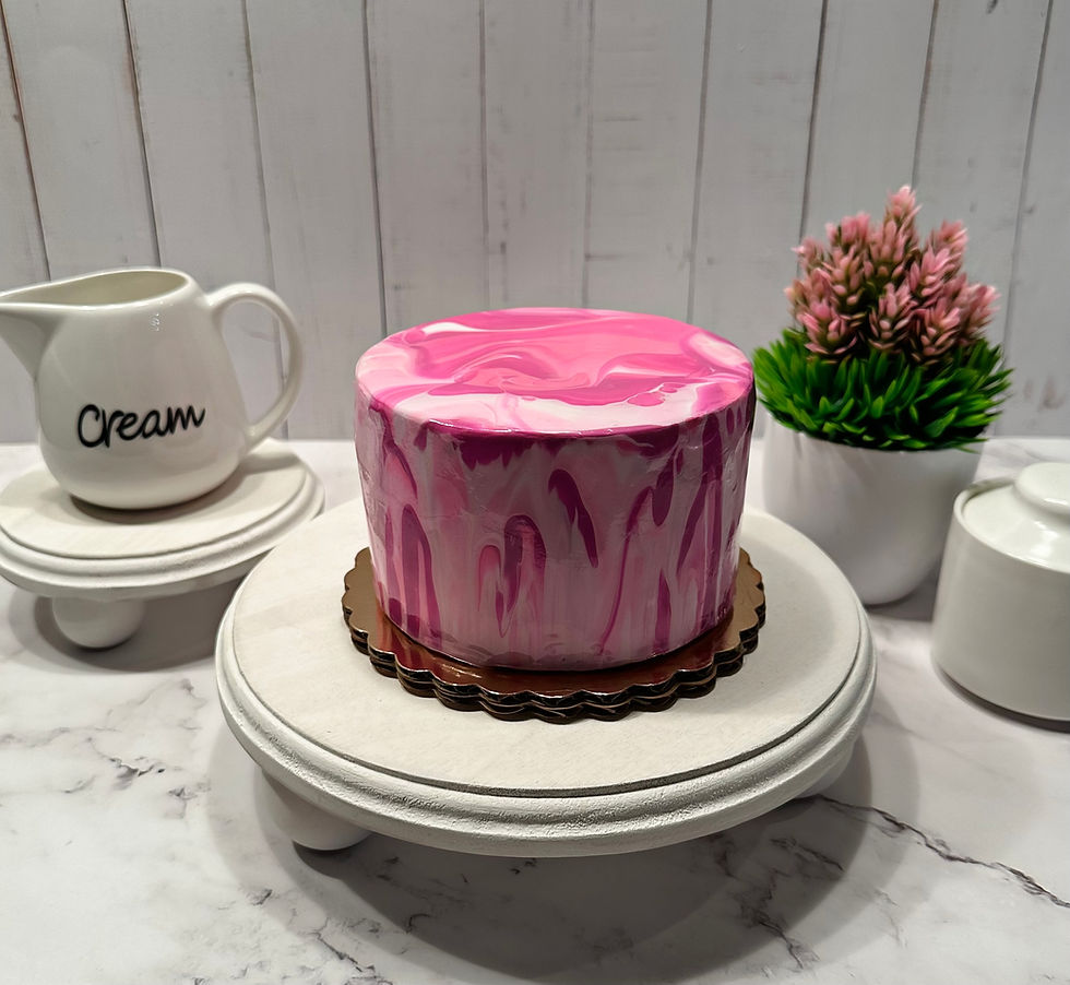 Thumbnail: Pink Marble Glaze Fake Cake (5"x3")