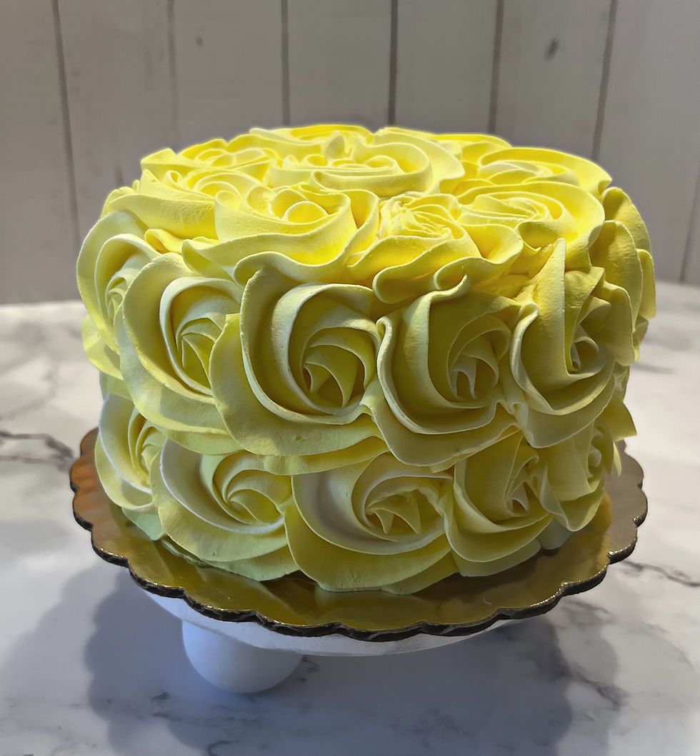 Thumbnail: Dezicakes  Fake Cake Yellow Rosette Cake
