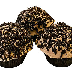 (3) Chocolate- Chocolate Sprinkles Fake Cupcakes 3.5"x3.5"