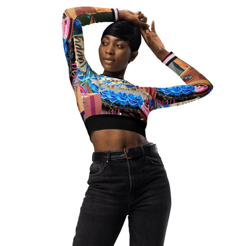 Thumbnail: Dezicakes Cake Cupcakes Long Sleeve Crop Top