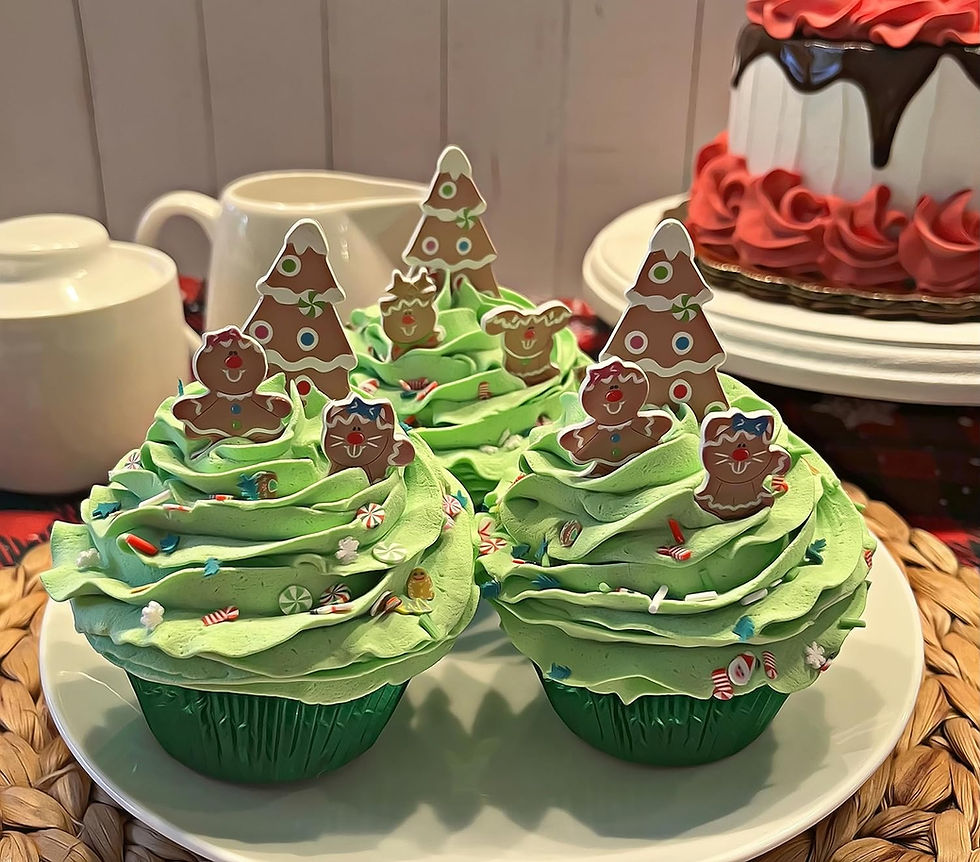 Thumbnail: (3) Christmas Pals Fake Cupcakes 3.5"x5"