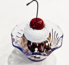Chocolate Fake Ice Cream Sundae 3.5"x4.5"